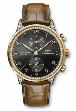 IWC Portuguese Chrono-Automatic Rose Gold / Black / Diamond IW3714-42 (IW371442)